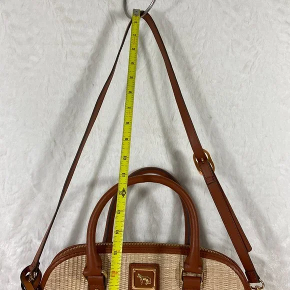Emma Fox woven leather Handbag Satchel Tan Light Brown - Picture 7 of 11